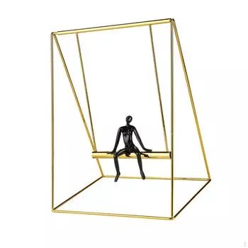 Балансирующая игрушка, человеческая фигурка для настольного дисплея, железная подставка, скульптура из смолы для гостиной 24.5cmx37cm