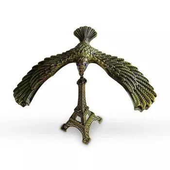 Балансирующая птица Эйфелева башня 4,3 дюйма | Балансирующий орел из сплава, гравитационные игрушки | Самобалансирующий орел Эйфелева башня Антикварная винтажная статуэтка для дома