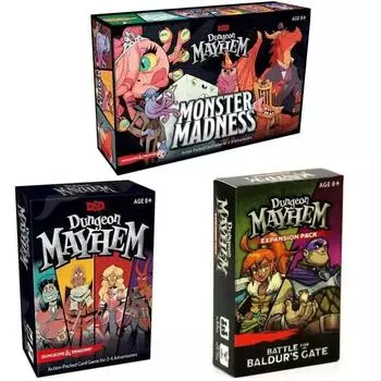 Baldur s Gate Dungeon Mayhem Настольные игры Monster Madness Card Английская версия Детская игрушка в подарок светло-серый
