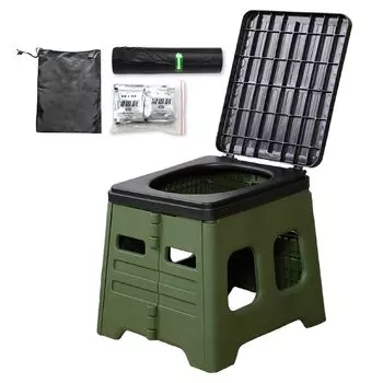 Baldur Simple Portable Disaster Prevention Emergency Disaster Prevention включает в себя 12 Excretion 12 Portable Грузоподъемность 150 кг Туалет, Туалет, Складной, Товары, зелёный