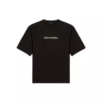 Balenciaga Большая футболка с символикой черного/белого цвета для мужчин в уличной одежде 620969TIV501070 M