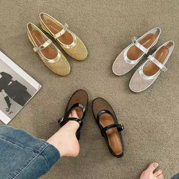 Балетки из дышащей сетки: Удобные и стильные туфли Мэри Джейн на лето 2024 года 38