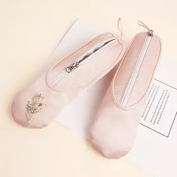 Балетки, креативный дизайн, косметичка с сердечком для девочек, женский пенал для хранения канцелярских принадлежностей, студенческий пенал OneSize