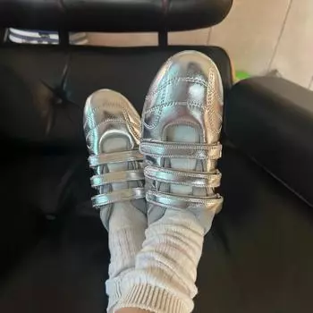 Балетки на липучке, модные осенне-зимние новые туфли на плоской подошве с круглым носком, туфли Мэри Джейн на липучке 35