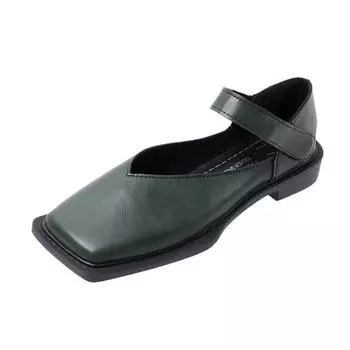 Балетки на низком каблуке, женские повседневные женские кроссовки с квадратным носком, туфли на плоской подошве, мягкое балетное платье с открытым носком, удобное ретро 35