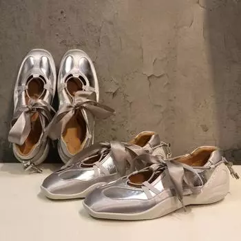 Балетки на плоской подошве Немецкие кроссовки Новые роскошные женские туфли с ремешком-бабочкой Туфли Мэри Джейн Балетки 35
