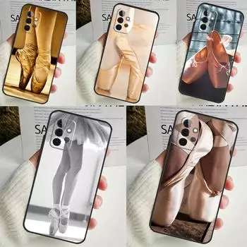 Балетки пуанты для Samsung Galaxy A14 A34 A54 A12 A32 A52 A51 A71 A53 A33 A13 A15 A25 A35 A55 Чехол для телефона Samsung A21S