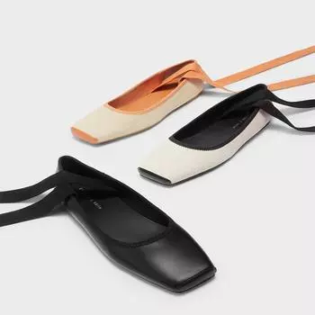 Балетки с мягкой подошвой, туфли на плоской подошве с перекрестной подошвой, туфли на мягкой подошве с квадратным носком, женские туфли во французском темпераменте, контрастные цвета 35 чёрный