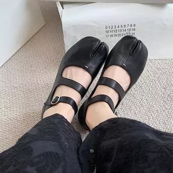 Балетки Tabi для женщин с широкими плоскими носами, удобные, легкие, повседневные женские туфли 35