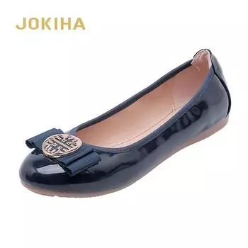 Балетки женские 2024 женские мягкие PU кожаные туфли без застежек складные туфли с круглым носком лоферы женские балетки для девочек 35