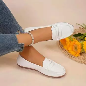 Балетки женские трикотажные эластичные мокасины женские неглубокие балетки мокасины слипоны одинарные туфли удобные рабочие туфли 39 белый