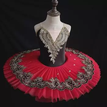 Балетное платье для девочек, танцевальный костюм для выступлений, конкурсное газовое платье 160cm