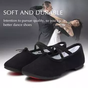 Балетные туфли для девочек, парусиновые балетные тапочки на мягкой подошве, детские балетки для практики, женская танцевальная обувь 34 белый