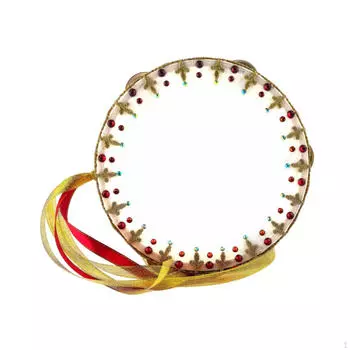 Балетный танец бубен реквизит музыкальный инструмент красный аксессуар перкуссия для рук 7 inch