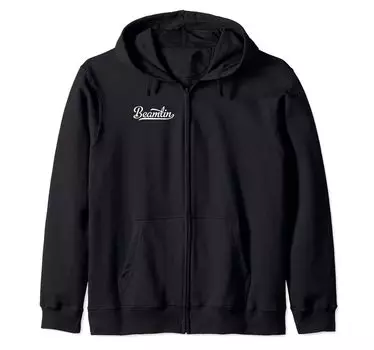 балка с капюшоном на молнии чёрный