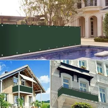 Балконный экран для уединения, ограждение, ветрозащитное покрытие, тент из ткани, защитная сетка от ультрафиолетового излучения для патио, заднего двора, крыльца, перил, наружный тент One Size белый