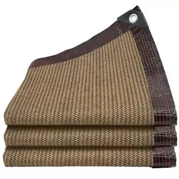 Балконный экран для защиты от непогоды, защитный экран для ограждения, защита от ультрафиолетового излучения, прочная ветрозащитная сетка для защиты от солнца 1*2m коричневый