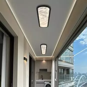 Балконный светильник Потолочный светильник Современный простой минималистичный длинный коридорный светильник Ультратонкий светильник Cloud для крыльца Diameter -60cm белый