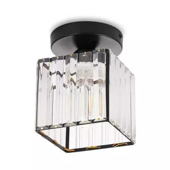 Балконный светильник, проход, прихожая, гардеробная, постмодернистский минималистский хрустальный потолочный светильник E26 чёрный
