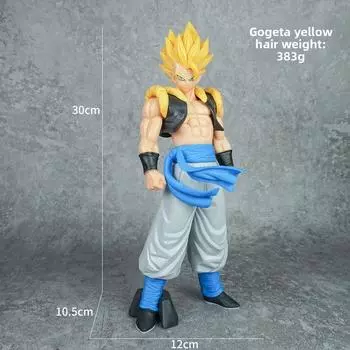 Ball Dragon Gogeta Yellow And Blue Hair Raise Hand Thumbs Up Posture Model Yellow Hair