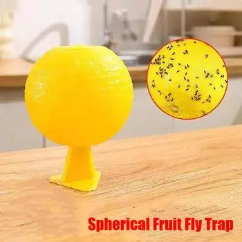Шарик для ловли фруктовых мух Борьба с вредителями Липкая ловушка Оса Пчела Ловушка для насекомых Ловушки для летающих насекомых Шарик для ловли фруктовых насекомых 1PC жёлтый
