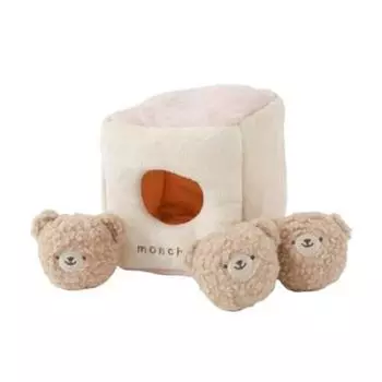 Ball Nose Work Dog Sound Toy Small Dog Medium Dog Cute Stylish Popular Brand Toy Poodle Chihuahua monchri [Bear Toy] (FREE/Ivory)