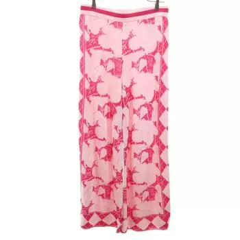 BALLANTYNE made in Italy hibiscus pattern knit Wide pants 44 pink Women Used