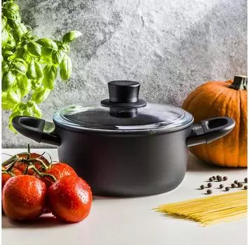 BALLARINI Avola 2,8 л черный - алюминиевый горшок с крышкой