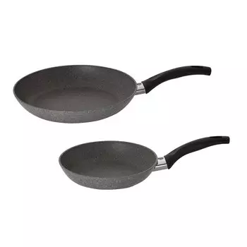 Ballarini Frying Pan 2pcs Set 24cm 28cm Made in Amazon Limited Set IH Compatible Granitium 5 Layer Coating Japanese Ferrara & Italy [Authorized