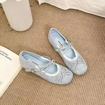 Ballet evening shoes inner height increase small single shoes women s new spring and summer skirt Mary Jane shoes gentle 35