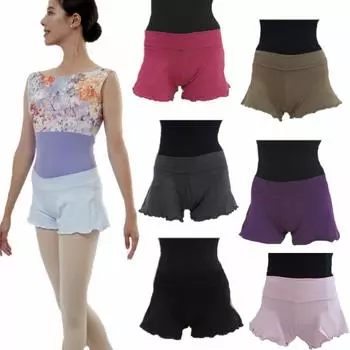Ballet Shorts for Cute Merrow Finish Charcoal Size L Adults, Hems, Stretch, Junior, Gray,