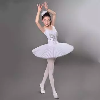 Ballet Skirt Adult Suspenders Dance Gauze Skirts Tutu Little Swan Costume XXL