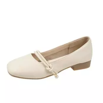 Туфли женские Мэри Джейн в балетном стиле 2024 года, весенние туфли Tender Fairy, маленькие одинарные туфли на толстом каблуке 35