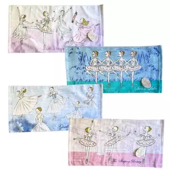 Ballet Towel Mini Face Towel Gift Wrapped Gisele Swan Lake Sleeping Beauty Nutcracker [Itzcorbeil] (Giselle)