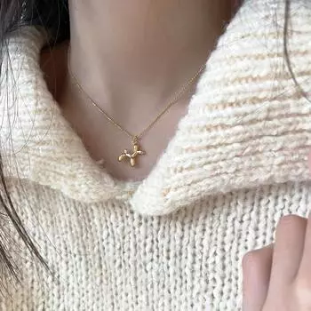 Balloon Dog Pendant 925 Sterling Silver Necklace Women s Niche Design Sense ins Simple Adjustable Premium Temperament Sweater Chain 925 silver
