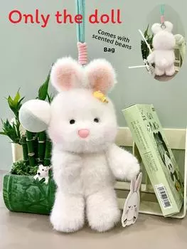 Balloon Lollipop Cute Candy Bow Rabbit Plush Doll Pendant With Fragrance Beads Bunny Balloon