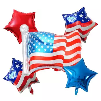 [Balloon Shop] American Balloon Stars and Stripes American American Flag American Flag Aluminum Balloon Happy New Year Independence Day United States
