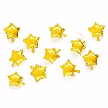 [Balloon Shop] Stars (number of choices) Gold Decoration Star Balloon Christmas Prize Present Birthday Children Adults Fashionable Store Gold (20 piec