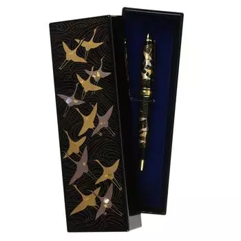 Ballpoint pen Tsuru with lacquer art pen case M12823