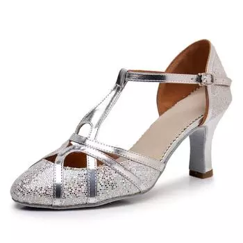 Ballroom Dance Shoes Women Glitter Modern Dance Shoes Ballroom Tango Latin Shoes 42 чёрный