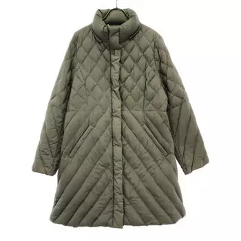 BALMAIN down coat L Gray Women Used
