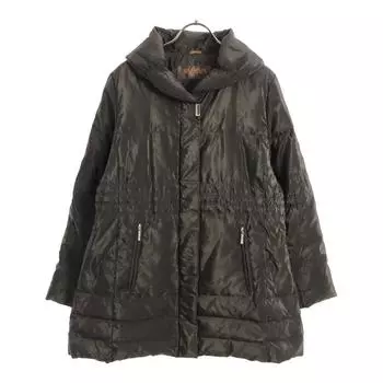 BALMAIN Shawl collar down coat M Brown Women Used