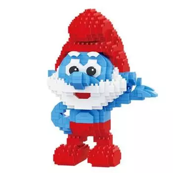 BALODY Animation Nanoblocks - Blue Fairy Papa Smurf Blocks, смешанные, популярные корейские игрушки