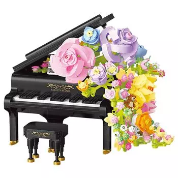 BALODY Блок Музыкальный Инструмент Цветок Строительный Блок Мини Блок Творческий Детский Подарок DIY Сборка Подарок (Фортепиано)