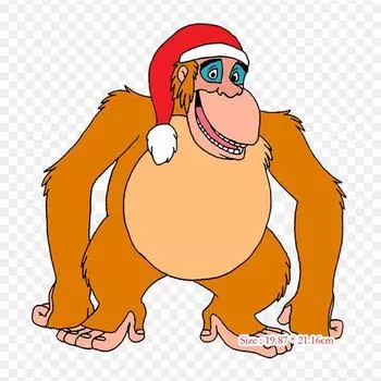 Baloo Графический король Луи Шер Хан Baloo Kaa Bagheera Утюг на теплопередаче Печать Виниловые нашивки Наклейка для одежды DIY Аппликации Моющиеся нашивки