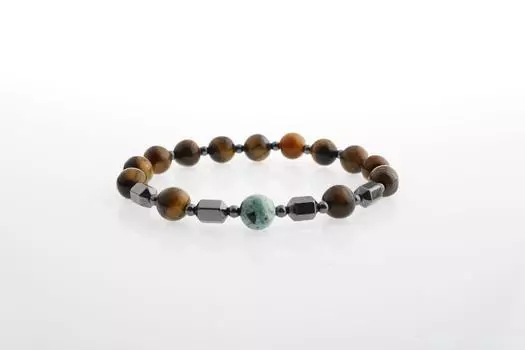 Балтазар, Тигровый глаз, Браслет из испанского варисита из натурального камня