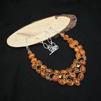 Балтийский янтарь, ожерелье с драгоценным камнем цитрин, ювелирные изделия ручной работы, дизайнерское ожерелье из стерлингового серебра 925 пробы, великолепные ювелирные изделия для подарка на день рождения Adjustable With 18 Inches жёлтый