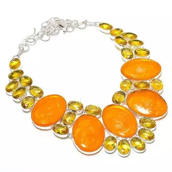 Baltic Amber Gemstone Handmade 925 Sterling Silver Jewelry Necklace 18 I0I06