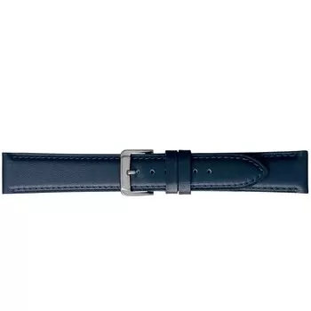 BAMBI Watch Band Cowhide Scotchguard Strong Water Repellent 12mm Navy Beautiful Lock Silver BCMB001DI