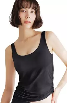 Bambi Water Bra Tank Top with Innerwear Top, Cups, [Patented] Women s Shapewear, (S, Black) чёрный